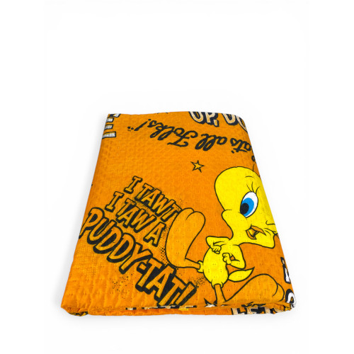 Copriletto Singolo Bambini 170x250 Titti Arancione Looney Tunes – Trapuntino Leggero 80 g/m² in Microfibra, Made in Italy