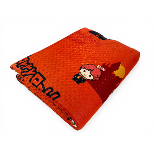 Colcha individual naranja infantil Harry Potter 170x250 – Edredón ligero 80 g/m² en microfibra, fabricado en Italia