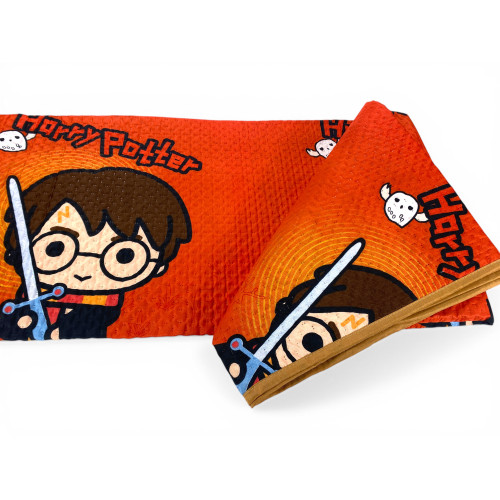 Colcha individual naranja infantil Harry Potter 170x250 – Edredón ligero 80 g/m² en microfibra, fabricado en Italia