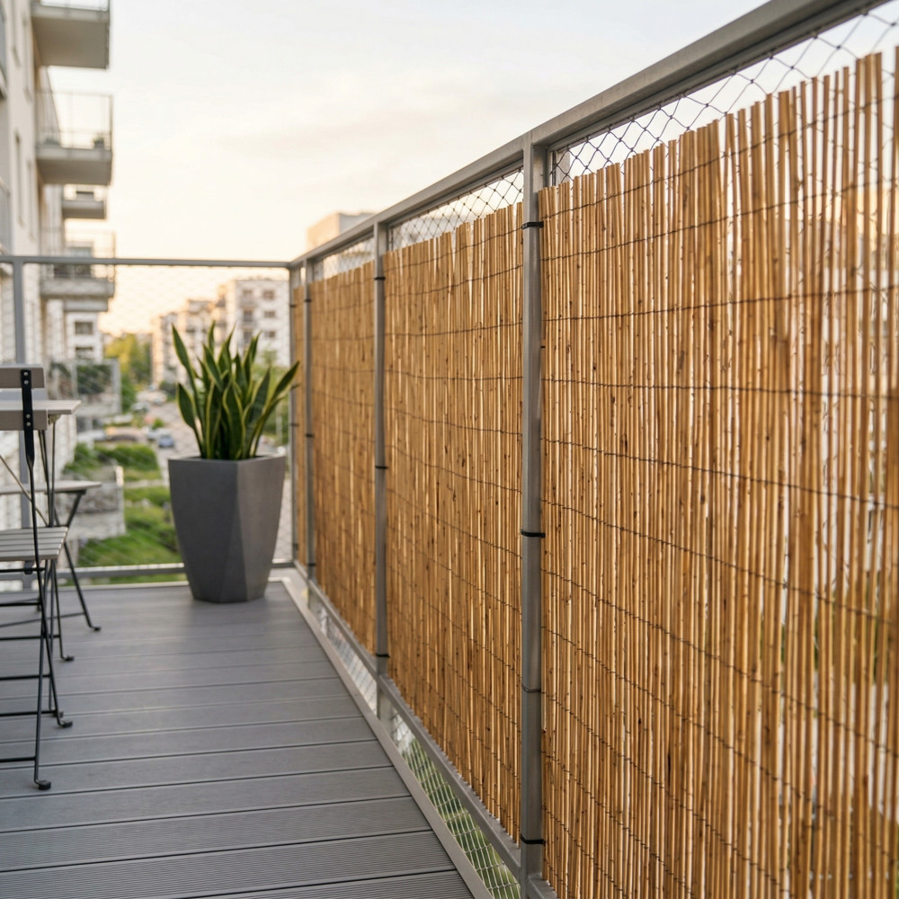 Arelle Privacy Plus – Arella Frangivista in Canne Naturali tipo Bambù, Canniccio per Balcone e Recinzione