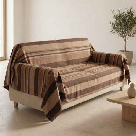 Kiara Jacquard 100% Cotton Biscuit Cover Made in Italy, Gran Scarf Furnishing Towel, Sofa Cover/Bedspread