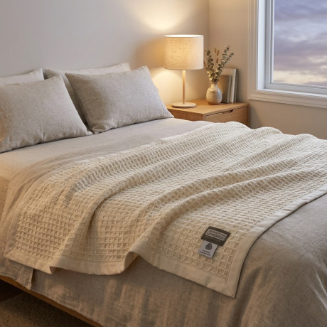 Maia Summer Wool Blanket - Reine Schurwolle - leicht und atmungsaktiv - Anti-Pilling - Made in Italy