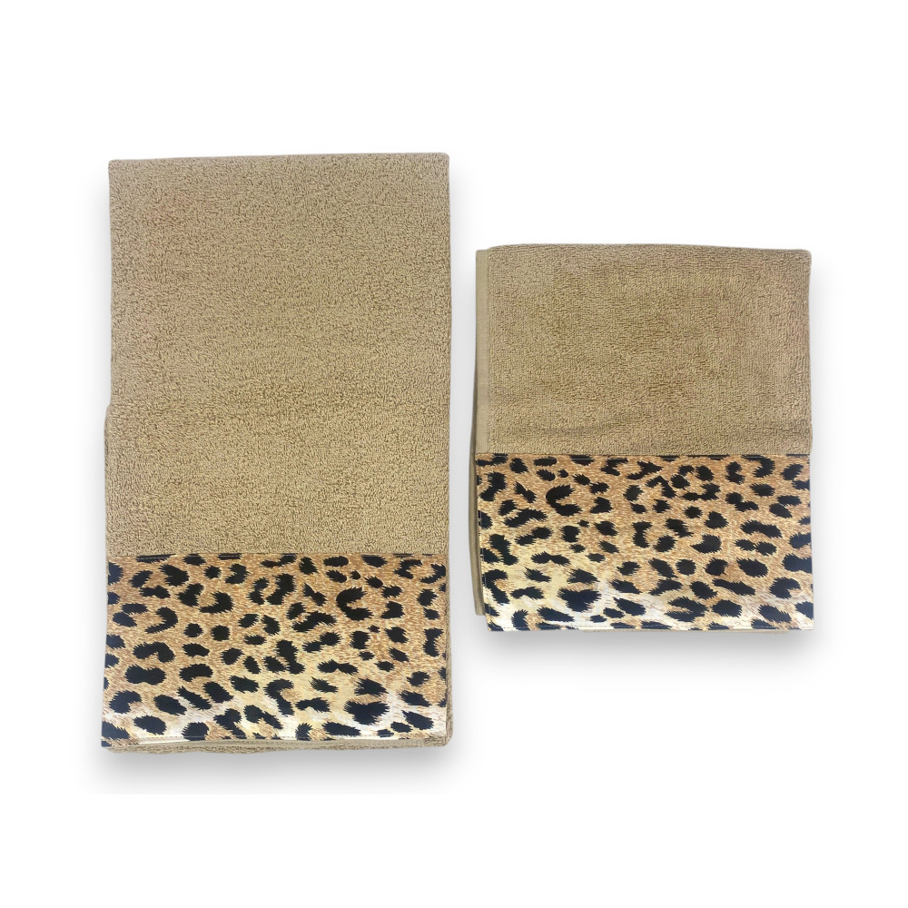 copy of LOT DE SERVIETTES 1+1 VISAGE et éponge invité ZEBRA blanc NOIR