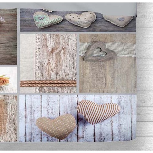 KOMPLETTES DIGITALES BLATT SHEETS JOY TAGESDECKE SHABBY HEART BEIGE DIS.5