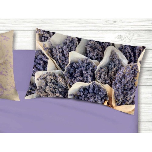 SÁBANAS DIGITAL COMPLETA SÁBANAS JOY COLCHA LAVANDA CORAZÓN LILA DIS.4