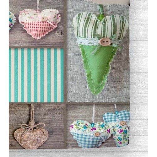 JUEGO DE SÁBANAS DIGITAL SÁBANAS HAPPY SHABBY HEART COLCHA 5