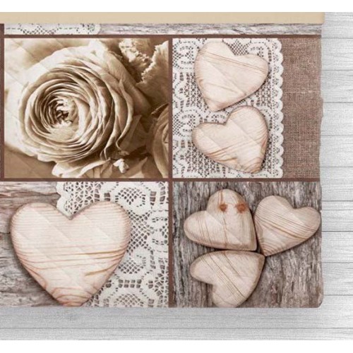 JUEGO DE SÁBANAS DIGITAL SÁBANAS HAPPY SHABBY HEART COLCHA 2