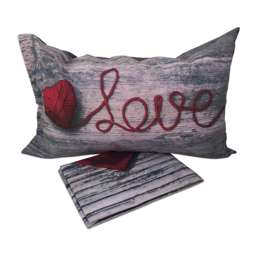 DAISY HEART LOVE SHABBY TYROLEAN DUVET COVER