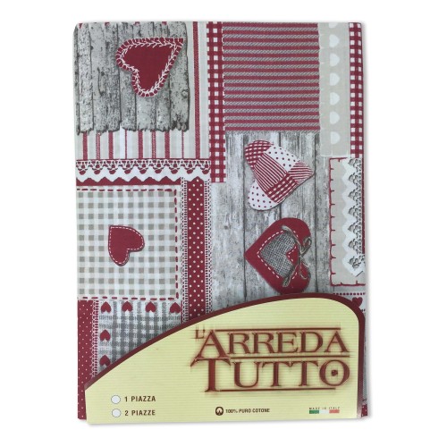 TELO ARREDO COPRITUTTO GRAN FOULARD COPRILETTO COPRIDIVANO  TESSUTO APRICA ROSSO