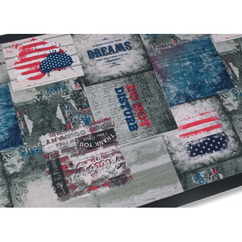 TAPIS PAILLASSON STEVEN CŒUR DE L'AMÉRIQUE CM.45X75