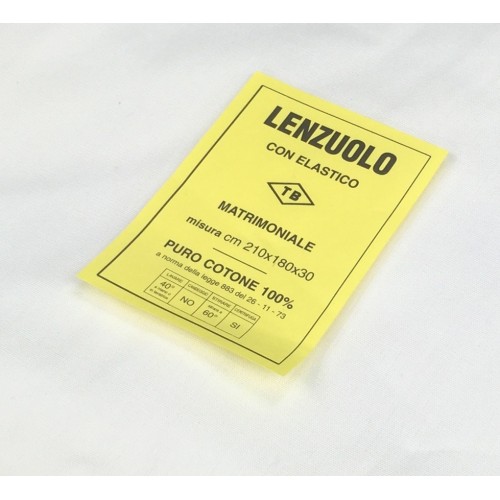 SÁBANA BAJERA BLANCA en ALGODÓN RETORCIDO Tejeduría TB DOBLE POIRINO Paños cm. 180X200X30