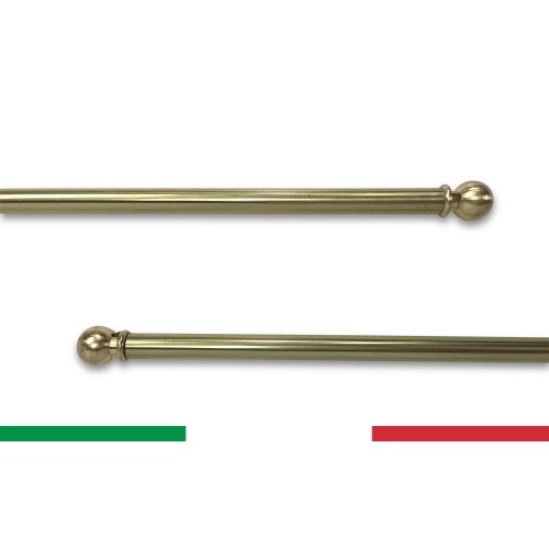 Paar verstellbare Stangen aus Tex POLISHED Messing für Glasvorhang