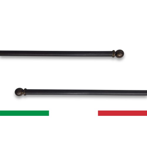 Paar verstellbare Bügel aus Tex BRONZED BRASS für Glasvorhang