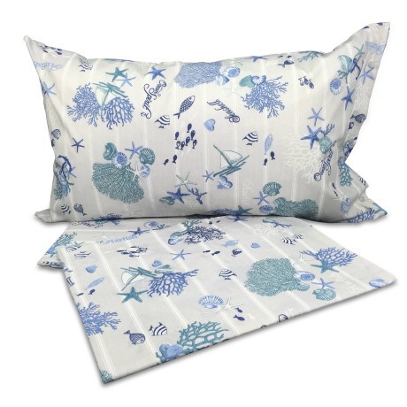 LES DRAPS DE LIT MARINE DE LA MER DE CORAIL BLEU