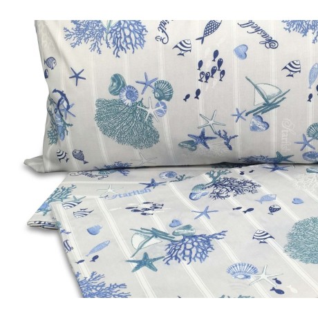 LES DRAPS DE LIT MARINE DE LA MER DE CORAIL BLEU