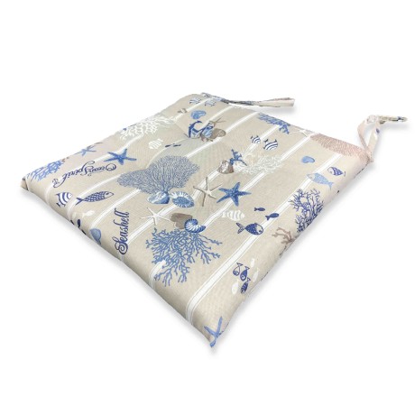 housse de chaise MORBIDONE MER BLEU MARINE