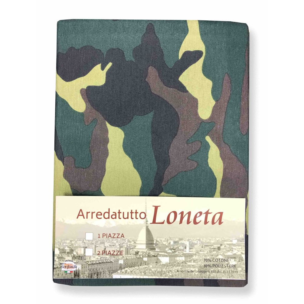 TELO ARREDO COPRITUTTO GRAN FOULARD COPRILETTO COPRIDIVANO TESSUTO LONETA MIMETICO VERDE TELO ARREDO COPRITUTTO GRAN FOULARD COPRILETTO COPRIDIVANO TESSUTO LONETA MIMETICO VERDE