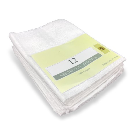 Set mit 12 waschbaren Damenbinden aus 100 % hypoallergenem Baumwollfrottee