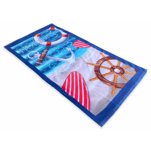 PHOTO BEACH TOWEL IN TERRY CLOTH LARGE SIZE CM.86x160 HOLIDAY