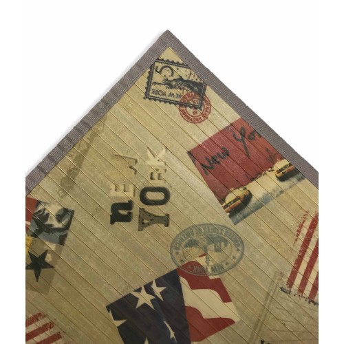 TAPIS DE CUISINE EN BOIS DE BAMBOU AMÉRIQUE DE NEW YORK