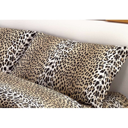 Sexi leopard spotted SHEET in pure cotton made in Italy