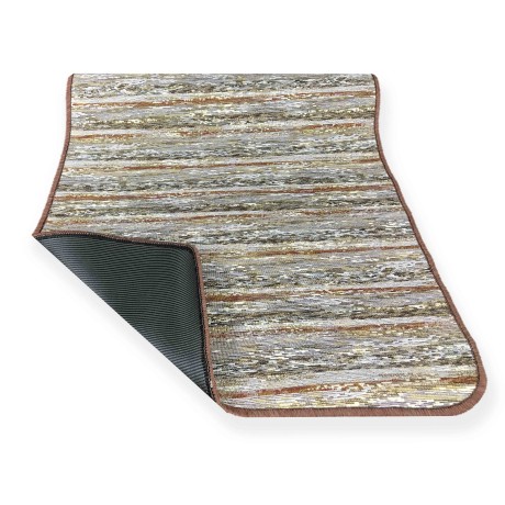 NON-SLIP RUBBERIZED KITCHEN RUG MAREMOSSO BROWN