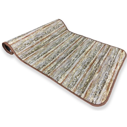 TAPPETO CUCINA gommato ANTISCIVOLO STRIPE MARRONE