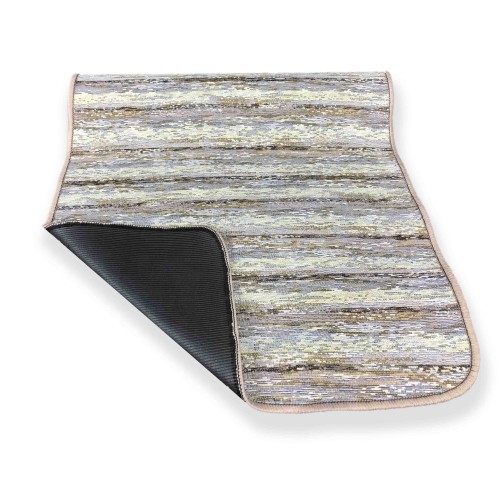 ALFOMBRA DE COCINA DE GOMA RAYA BEIGE