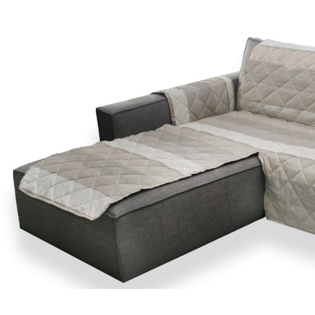 SOFA COVER SOFA PROTECTOR WITH QUILTED PENINSULA SHADED GREY