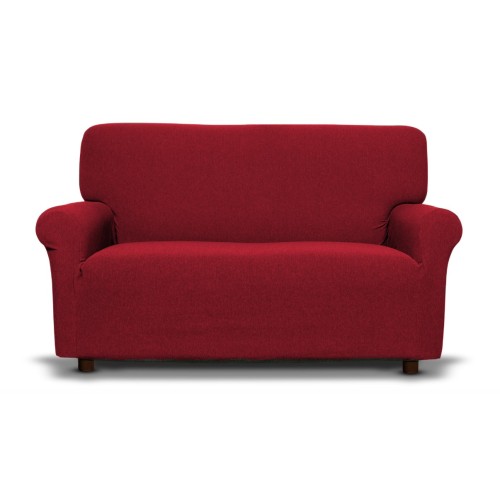 New York Ruby Red Stretch Sofa Cover, Scratch Resistant, for Sofas with Armrests, Universal Sofa Cover, Made in Italy