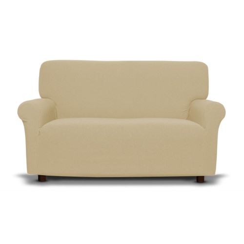 New York Stretch Melange Hazelnut Sofa Cover, Anti-scratch, for Sofas with Armrests, Universal Cover, Made in Italy