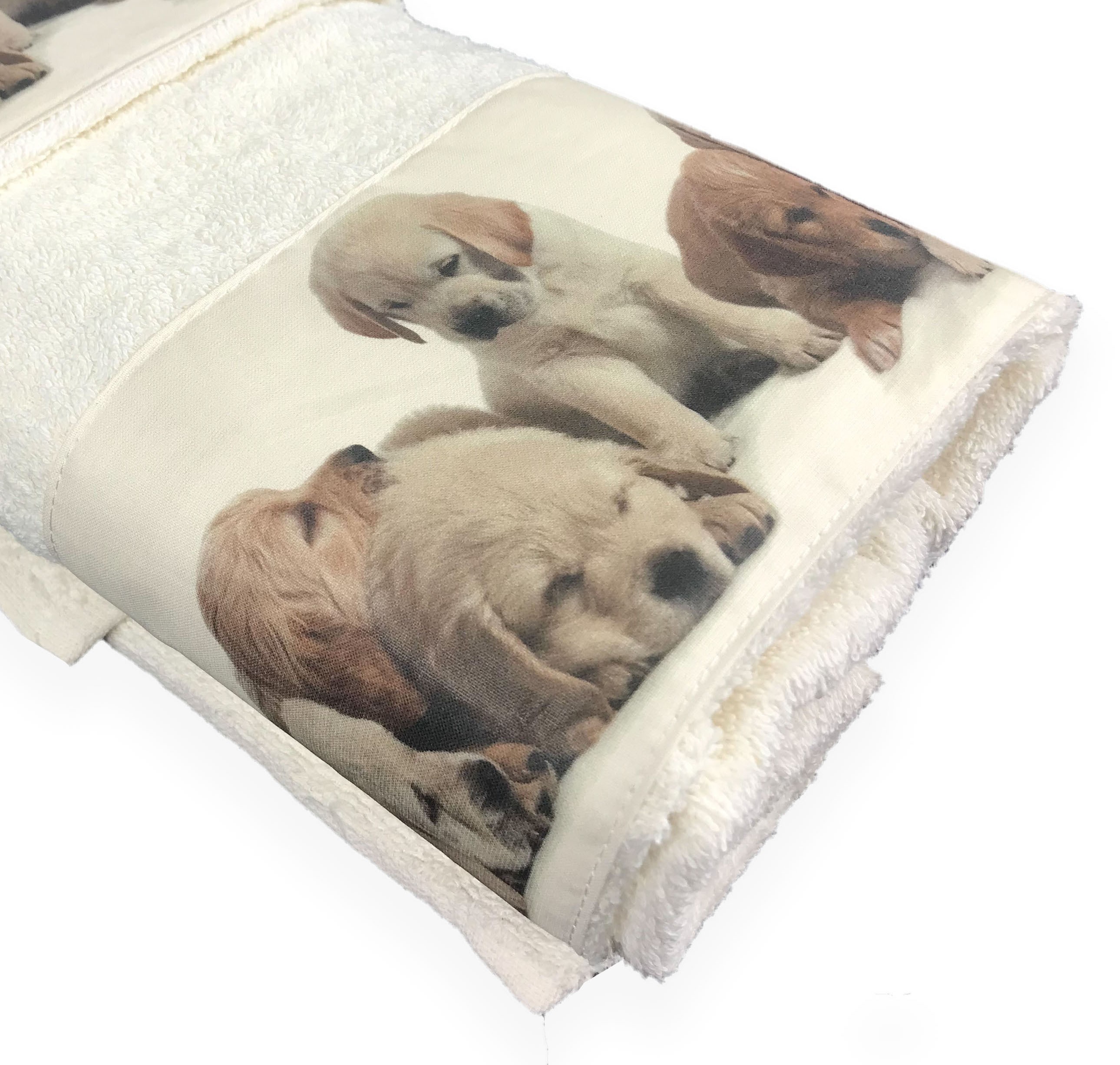 Cucciolo Golden Retriever con Orsacchiotto 70x140 cm LimeWorks Telo Bagno 