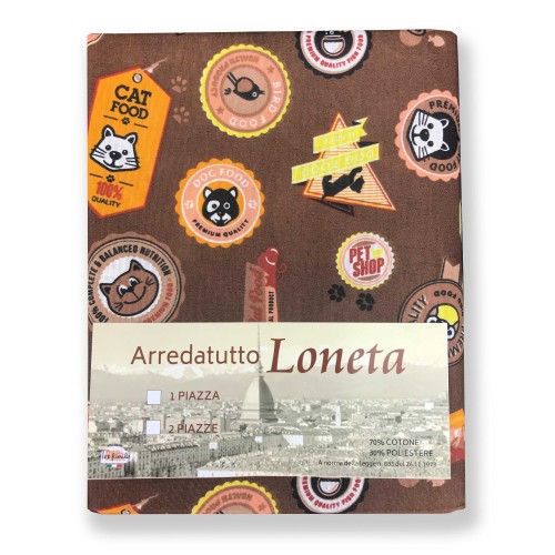 HANDTUCH HANDTUCH COPRITUTTO GRAN SCHAL TAGESDECKE SOFABEZUG STOFF LONETA HAUSTIER HUND UND KATZE