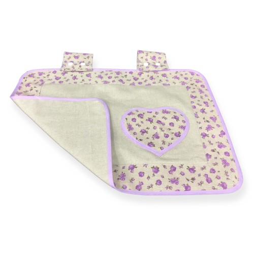 COPRIFORNO COPRI FORNO IN TESSUTO FIORE TEX LILLA