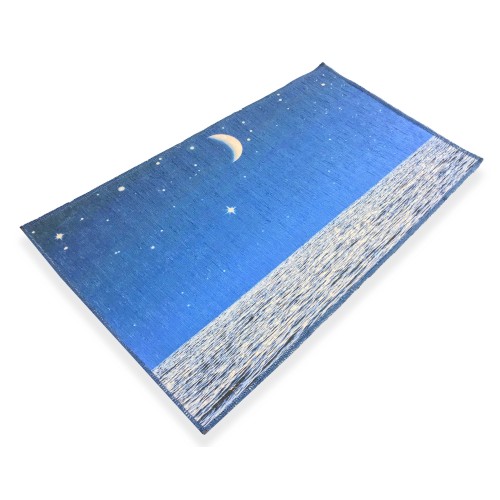 ALFOMBRA DE IMPRESIÓN DIGITAL CON EFECTO SEDA LUNA LUNA CIELO ESTRELLADO