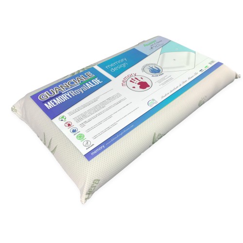 GUANCIALE CUSCINO MEMORY FOAM FODERA IN ALOE VERA