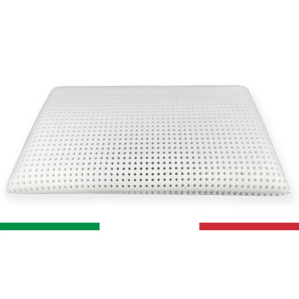 Viscoelastic pillow Latticel 100, breathable and anatomical with shape memory - Hypoallergenic and soft, white, 45 x 75 cm
