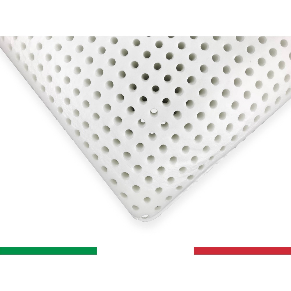 Cuscino viscoelastico Latticel 100, traspirante e anatomico con memoria di forma - Ipoallergenico e morbido, bianco, 45 x 75 cm