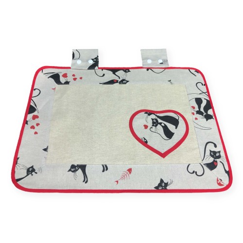 OFENABDECKUNG OFENABDECKUNG AUS SCHWARZEM KATZENSTOFF