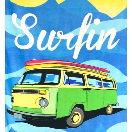 PHOTOGRAPHIC TERRY TOWEL LARGE SIZE CM.86x160 SURFIN