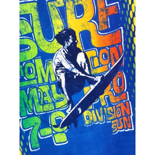 SERVIETTE DE PLAGE IMPRIMÉE EN ÉPONGE GRANDE TAILLE 86 x 160 CM SURF COMPILATION