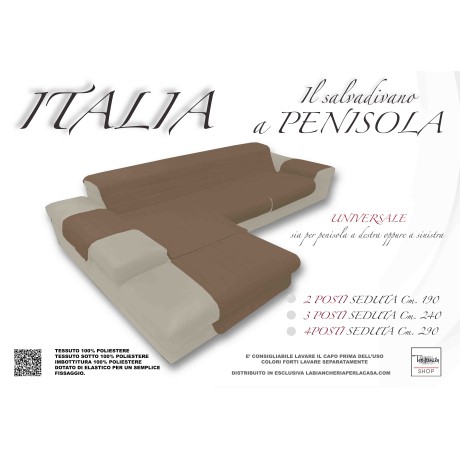 COPRIDIVANO ITALIE LE SALVADIVANO AVEC LA PÉNINSULE MATELASSÉ TORTORA