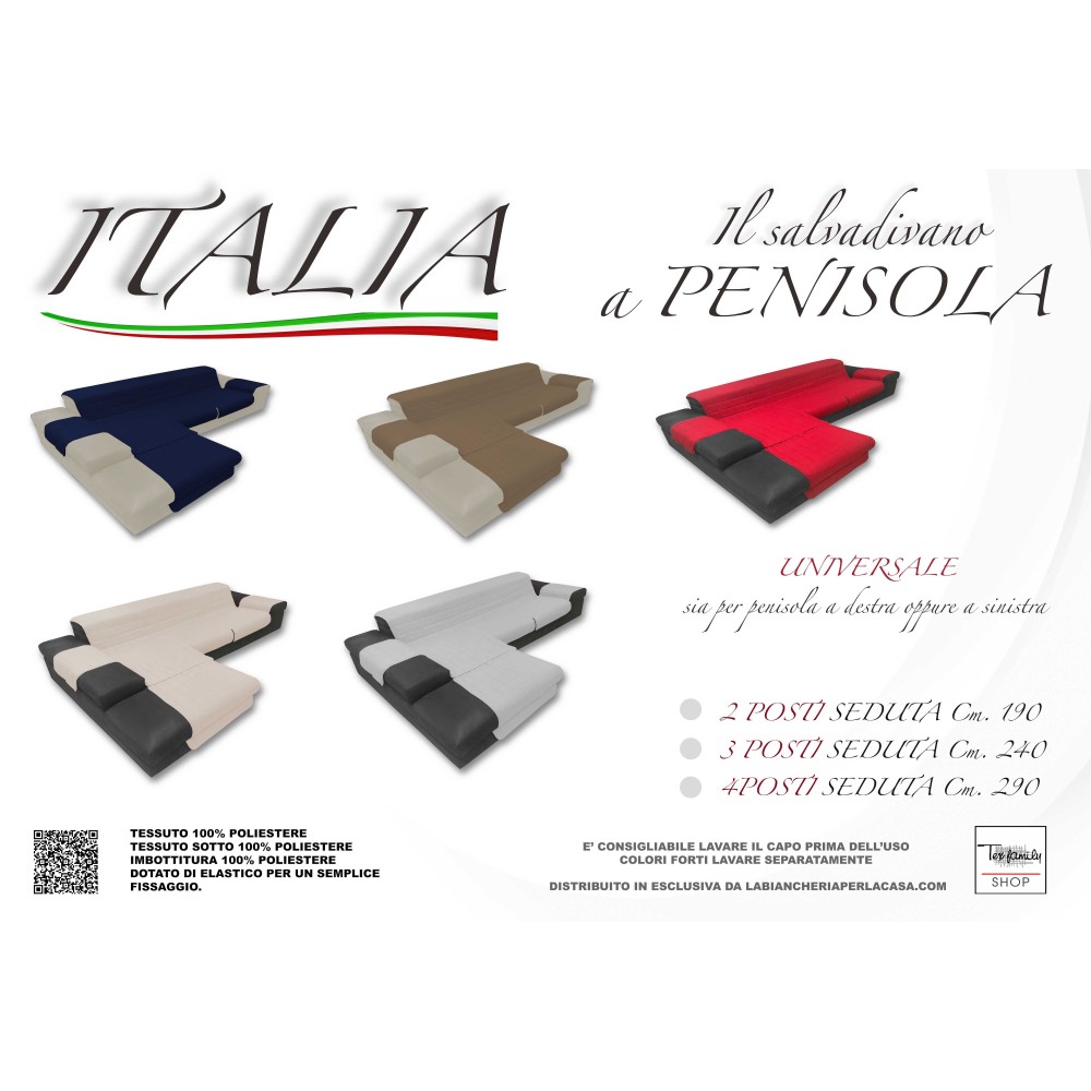 SOFA COVER ITALIA the sofa protector WITH quilted PENINSULA CREAM BEIGE
