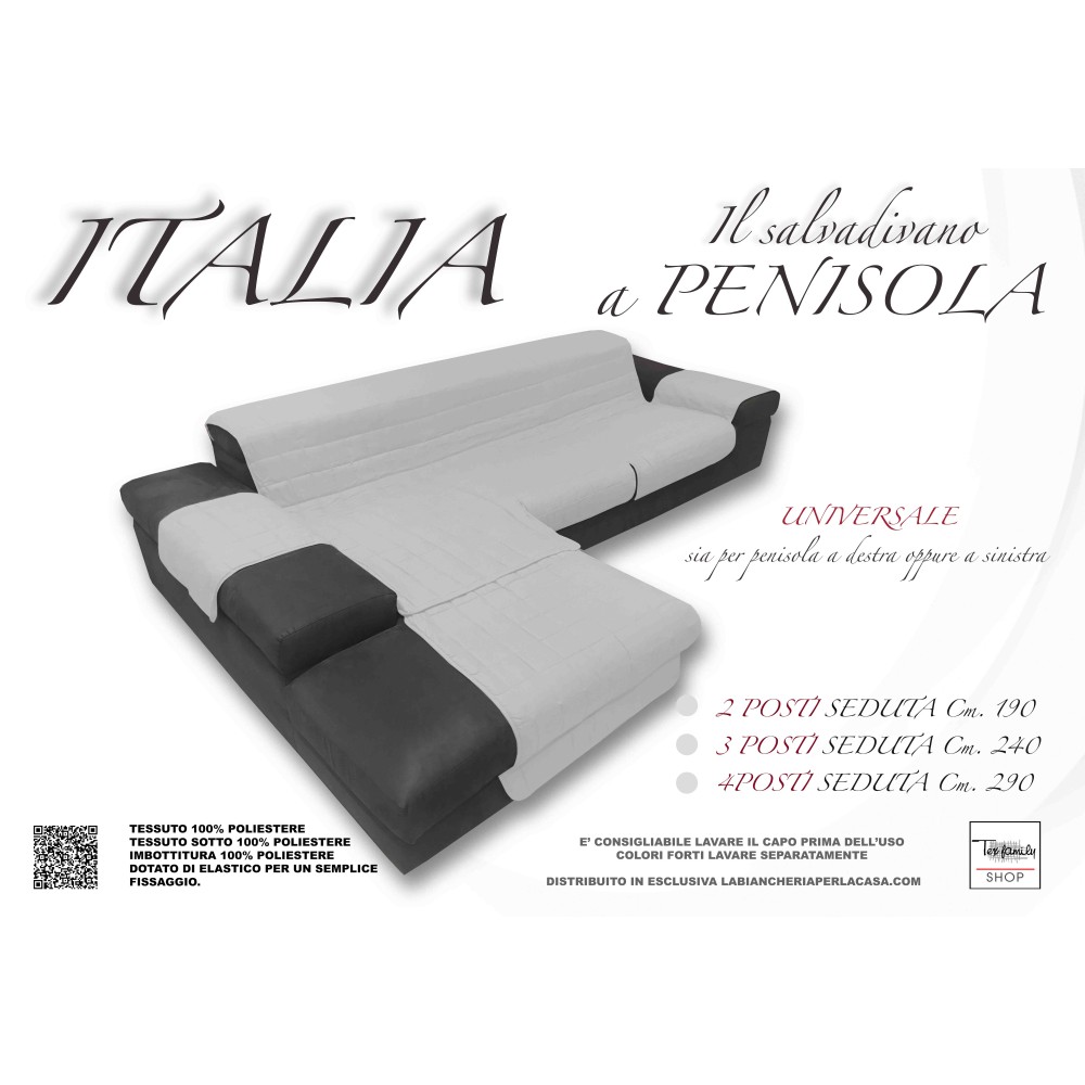 COPRIDIVANO ITALIA IL SALVADIVANO CON PENISOLA TRAPUNTATO GRIGIO CHIARO COPRIDIVANO ITALIA IL SALVADIVANO CON PENISOLA TRAPUNTATO GRIGIO CHIARO