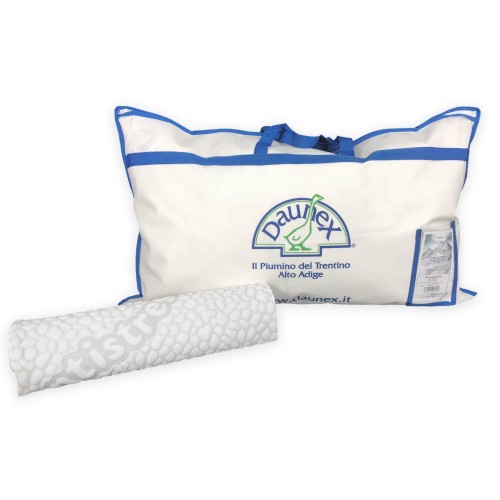 DAUNEX GOOSE ISSIMO FEATHER FEATHER PILLOW WITH TEXFAMILY MASSAGING PILLOWCASE