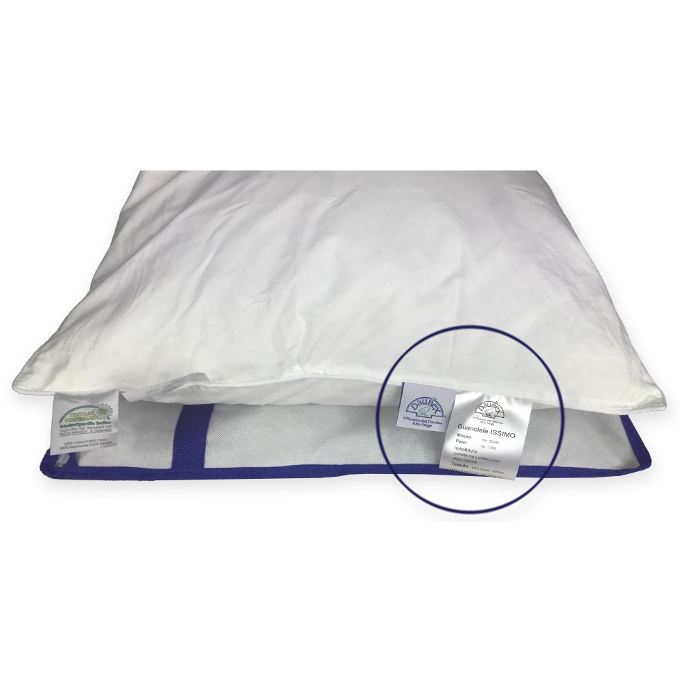 DAUNEX GOOSE ISSIMO FEDERKISSEN MIT TEXFAMILY MASSAGEKISSENBEZUG