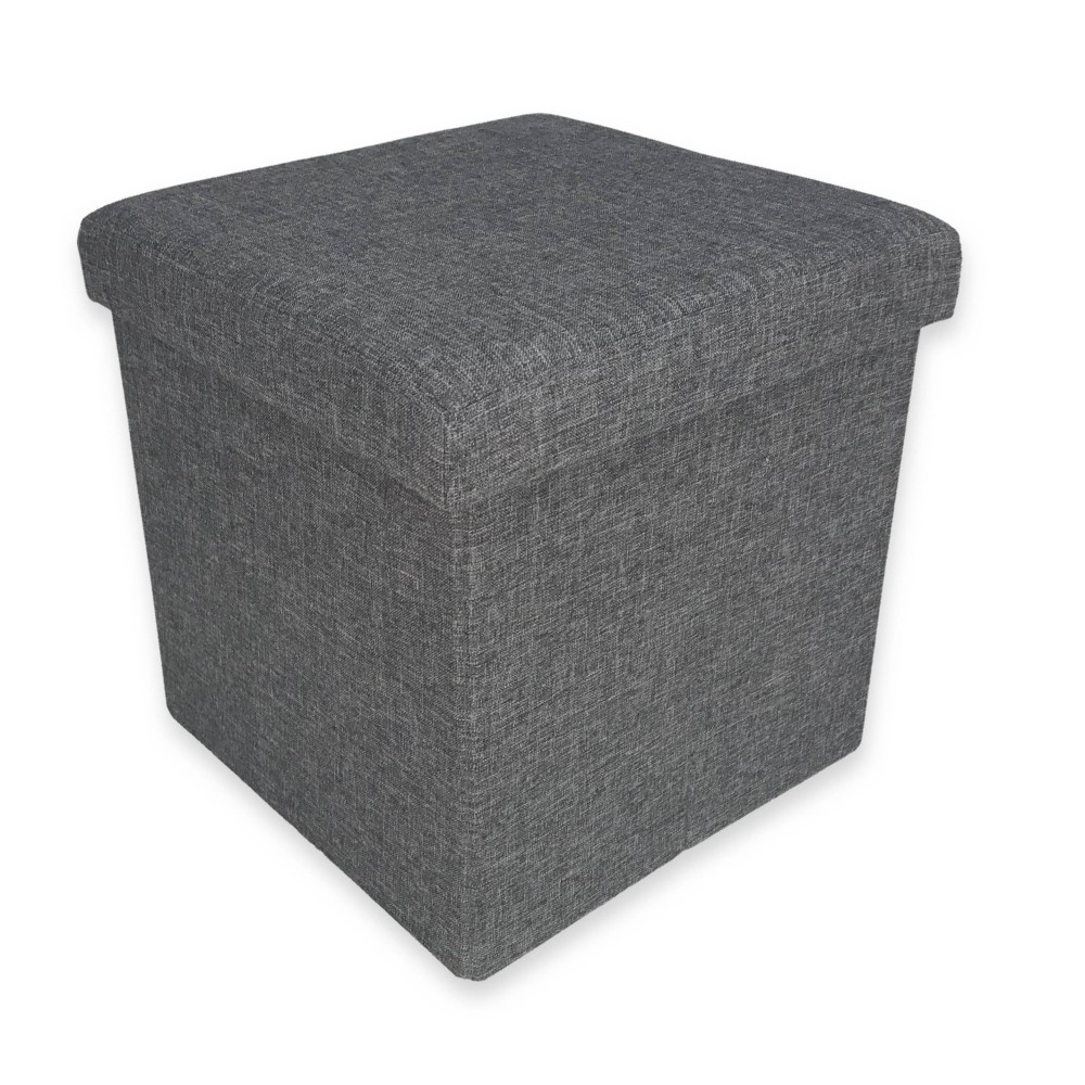 POUF MIT FUSSSTÜTZE STOFF GREY TAYLOR POUF MIT FUSSSTÜTZE STOFF GREY TAYLOR