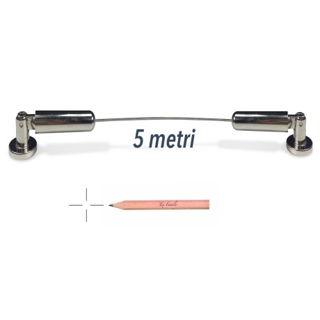 STEEL CABLE FOR TENT 5 MT. ADJUSTABLE STEEL CURTAIN HOLDER WITH PENCIL HOLE MARKERS