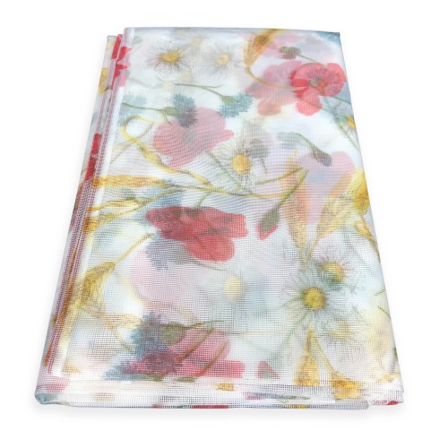 MARQUISETTE MOSQUITO NET CURTAIN for outdoor leaded POPPY in 4 different sizes