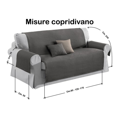 COPRIDIVANO ANT SALVADIVANO BUBBLES ANTRACITE AD EFFETTO MASSAGGIANTE NO STIRO